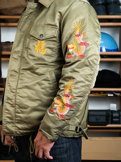 4色展開▲ヴィンテージ モディファイ デザイン A2デッキ ベトジャン▼S～3XL