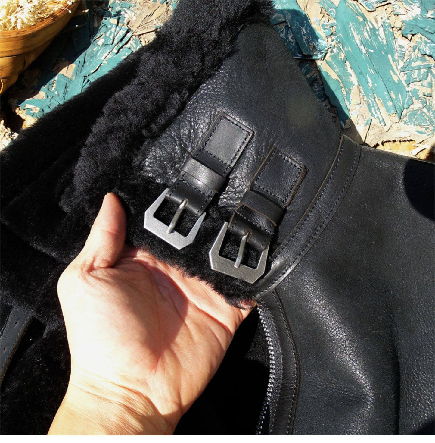 ★ブラックムートン B-3フライトジャケット★S～5XL