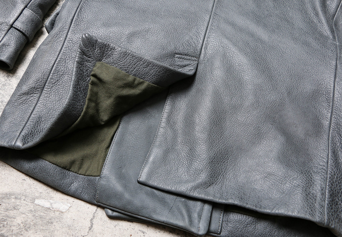 絶妙な色味のブルーグレー◇ヴィンテージ復刻  1.8㎜ USネイビーPコート▼M～4XL