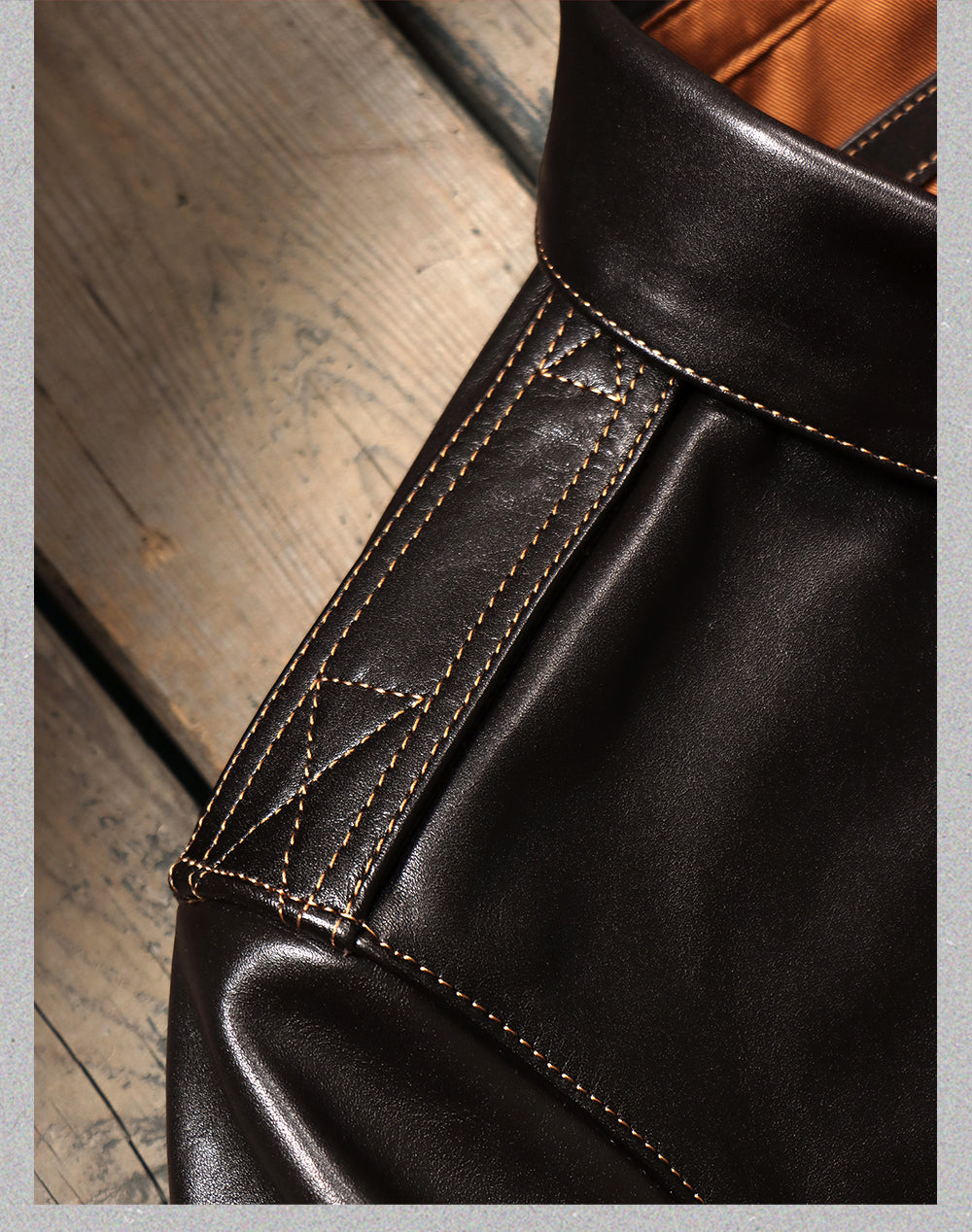 ハンドペイントのワッペンがキュート✩ヴィンテージ復刻 植物タンニン鞣しホースハイドレザー メンフィスベルモデル A-2ジャケット✩