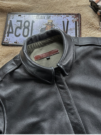 △ヴィンテージ復刻 イタリア産カウレザー使用 A-2ジャケット▽ XL~5XL