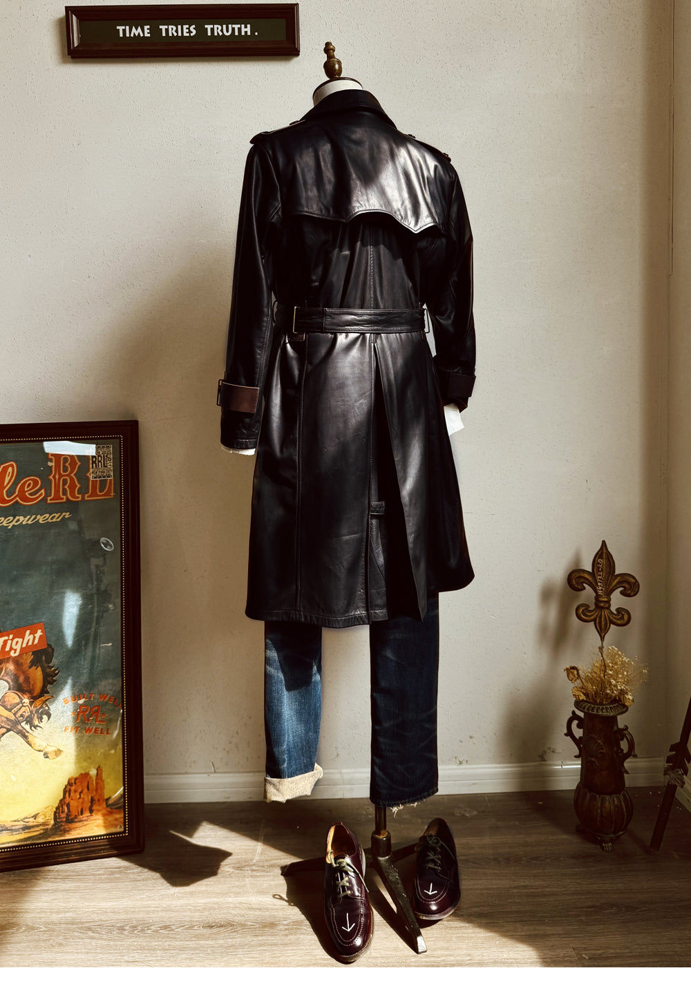 ◇ヴィンテージ復刻 日本産カウレザー モーターサイクルコート◇S～3XL