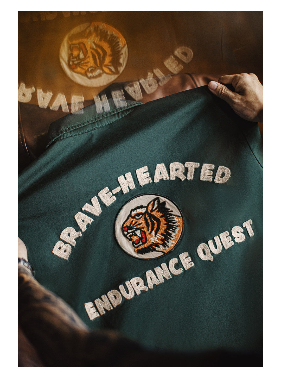 虎の刺繍が可愛い◇BRAVE HEARTED コットン ブルゾン◇S～2XL