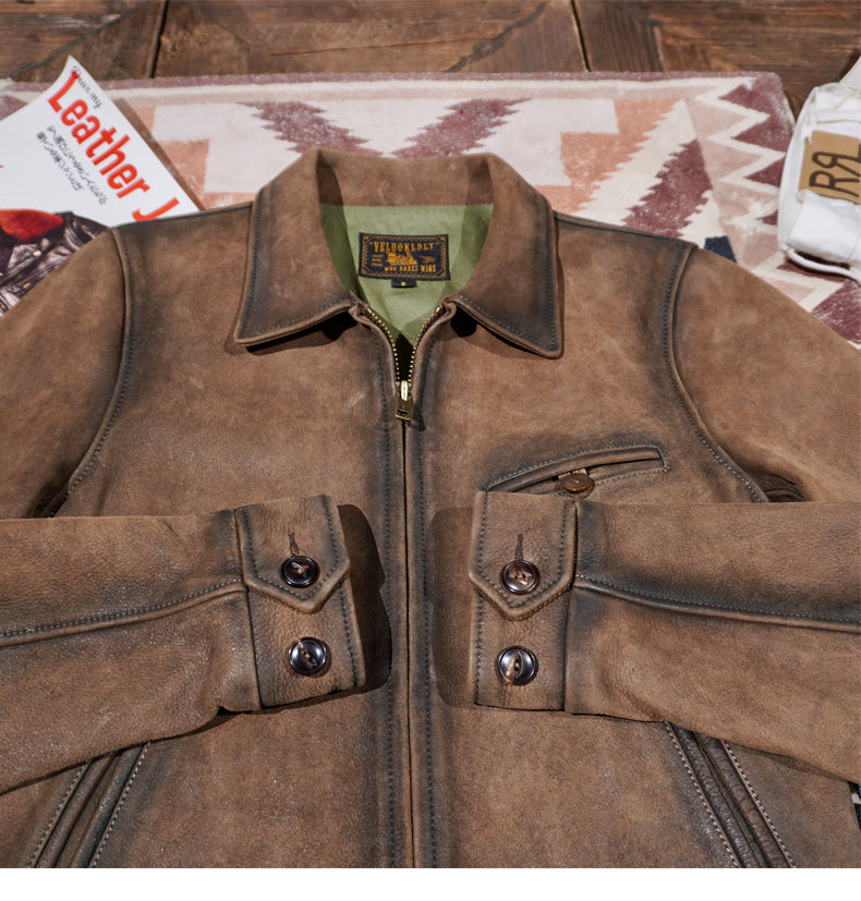 1940's VINTAGE復刻 カウレザー使用 スポーツジャケット S～3XL