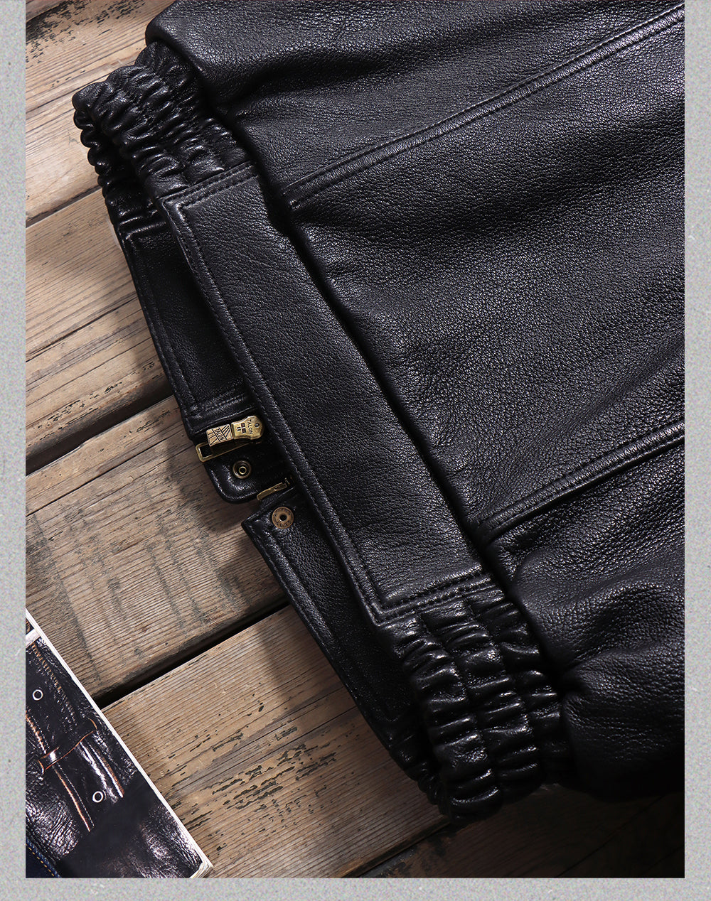 2色展開△水染ゴートレザー  ブルゾン▽ S～5XL