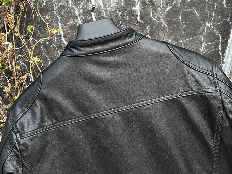 ★J100型 カウレザー シングルライダース ジャケット★Ｍ～4XL