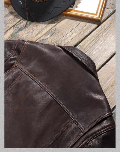 2色展開△水染ゴートレザー  ブルゾン▽ S～5XL