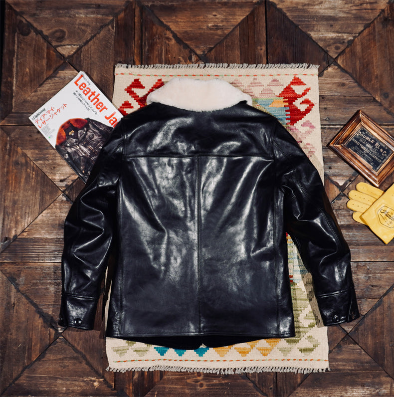 ★ホースハイドレザー×ムートン使用 ランチコート★