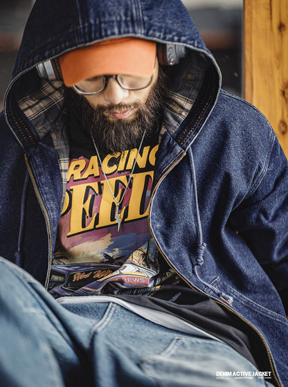 ▲ヴィンテージ J130復刻 10.5OZ デニム アクティブジャケット▼S～2XL