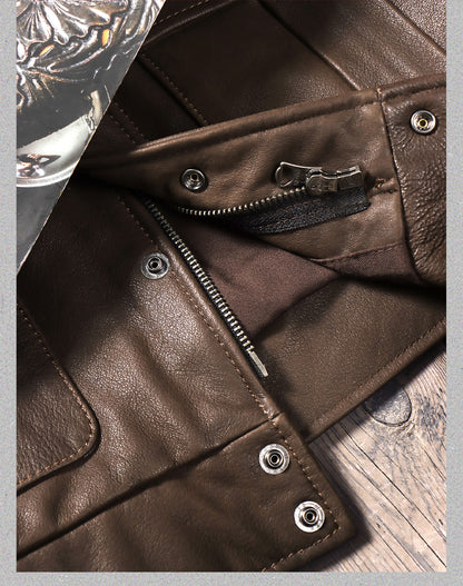 ☆ヴィンテージ復刻カリフォルニアレンジャーカーフレザージャケット☆S～5XL