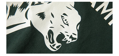２色展開◆色味、プリントの雰囲気もGOOD◆ヴィンテージ復刻GREEN CAMP PANTHERSプリント Ｔシャツ◆S～2XL