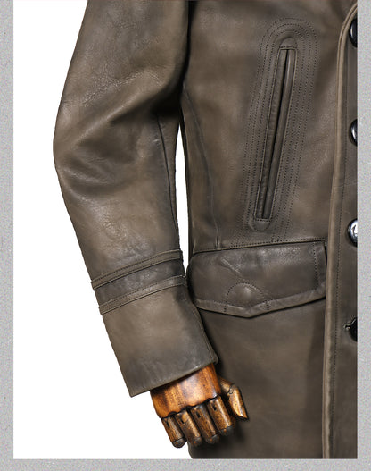 絶妙なヴィンテージ加工▲2.0mm厚  Pコート▼L～3XL