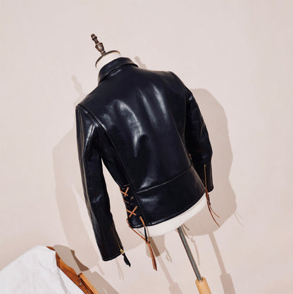 ◇ヴィンテージ復刻 植物タンニン鞣しホースハイドレザー CHP ポリスジャケット◇