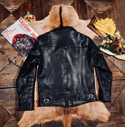 ☆コンチョボタン ウォッシュ シープレザー ウエスタンジャケット☆S～4XL