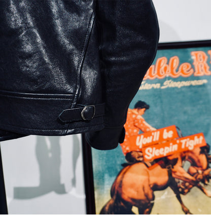 ★1930's VINTAGE復刻デザイン 植物タンニン鞣しシープレザーコサックジャケット★