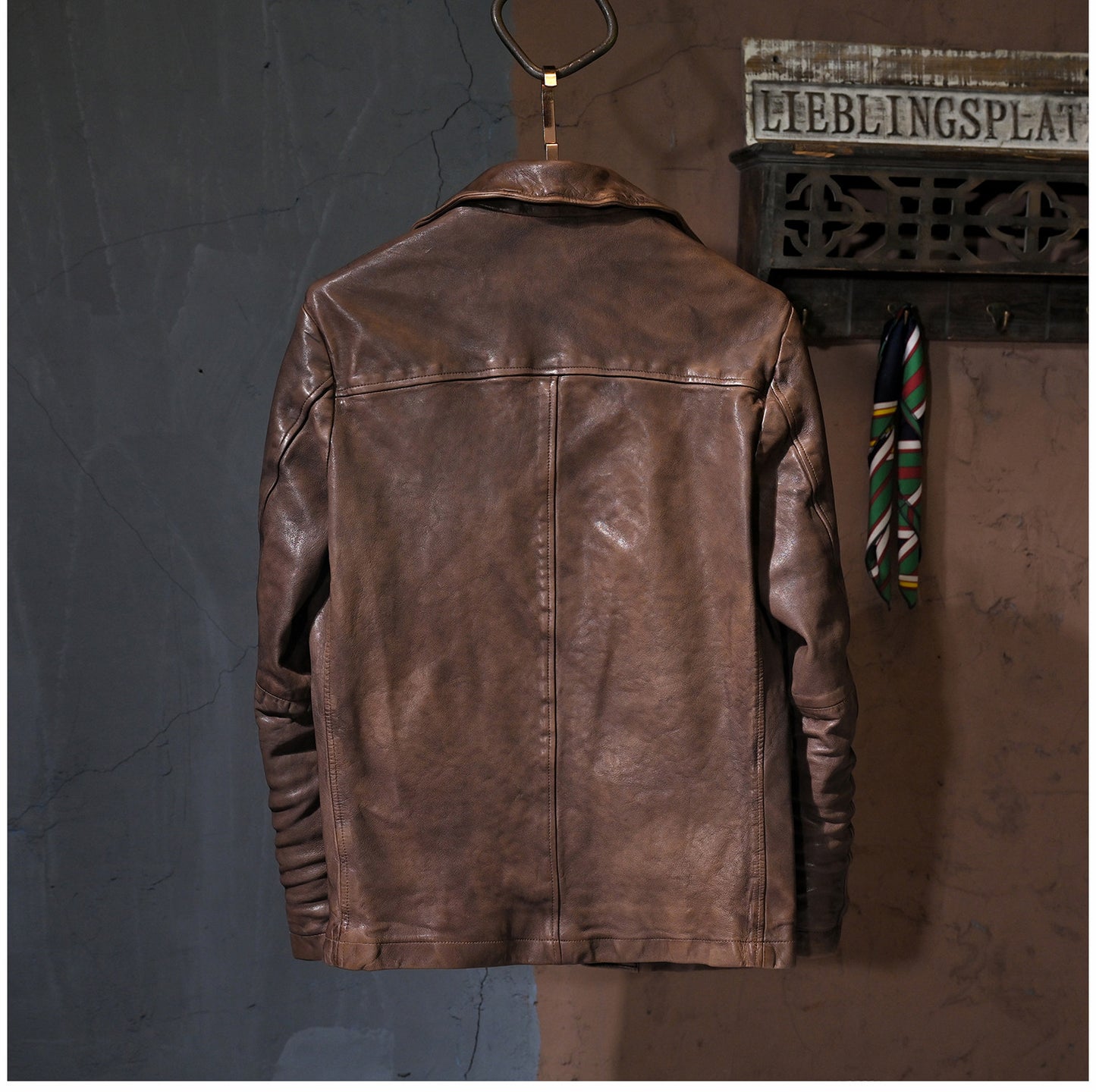 ▲絶妙な色味シープスキンレザー ジャケット▲ M～3XL