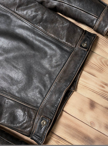 ★507 type3型 復刻モデル 植物タンニン鞣しカウレザージャケット★ S～6XL