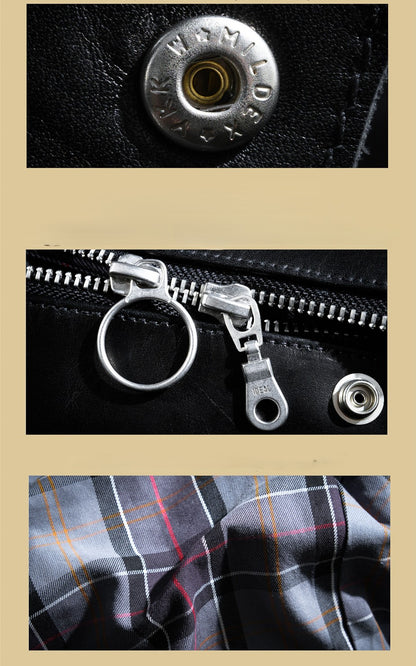 ▲細部のディテールまで完璧な拘り▲オイルワックス加工カウレザー ジャケット▼S/M/L
