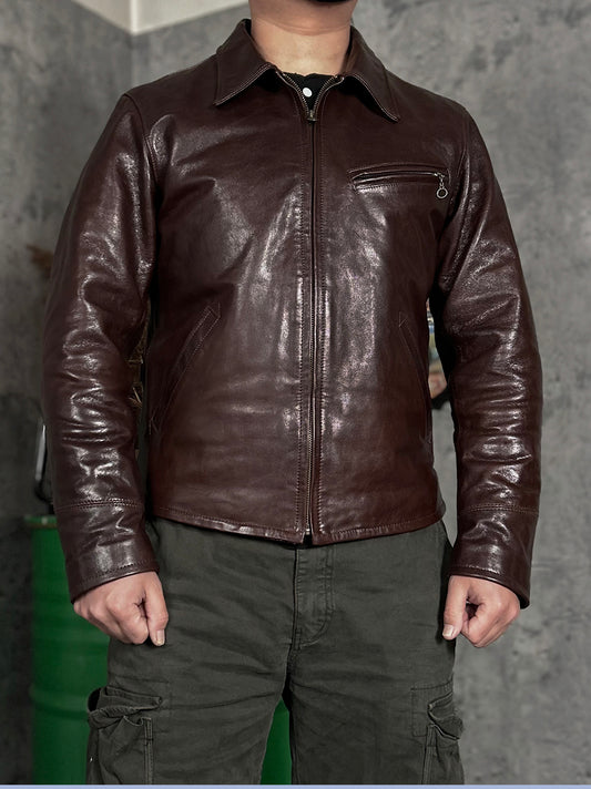30’s ヴィンテージ復刻 オイルゴートレザージャケット M～4XL