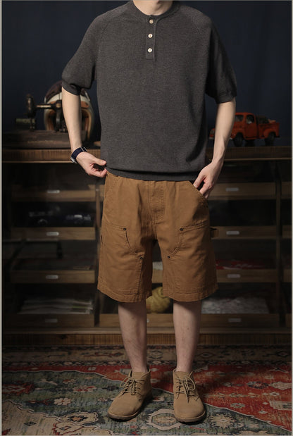 ◆ヴィンテージ復刻デザイン 12OZ LUMBERLITE きこりワークーショートパンツ◆XS～XL