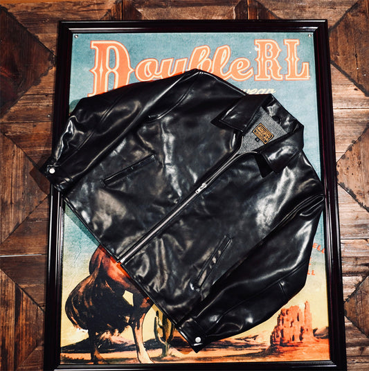 ゆったりシルエット◇植物タンニン鞣しホースハイドレザー ジャケット◇S～XL