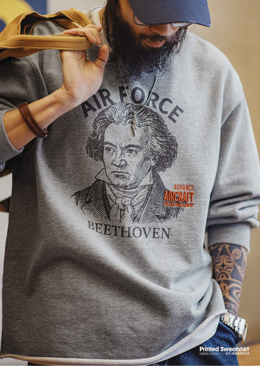 ◆ヴィンテージ モディファイ デザイン ベートーヴェンプリント スウェット◆S～2XL