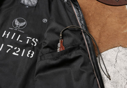 △ヴィンテージ復刻 植物タンニン鞣し 1.5mm ホースハイドレザー A-2ジャケット▽S～4XL