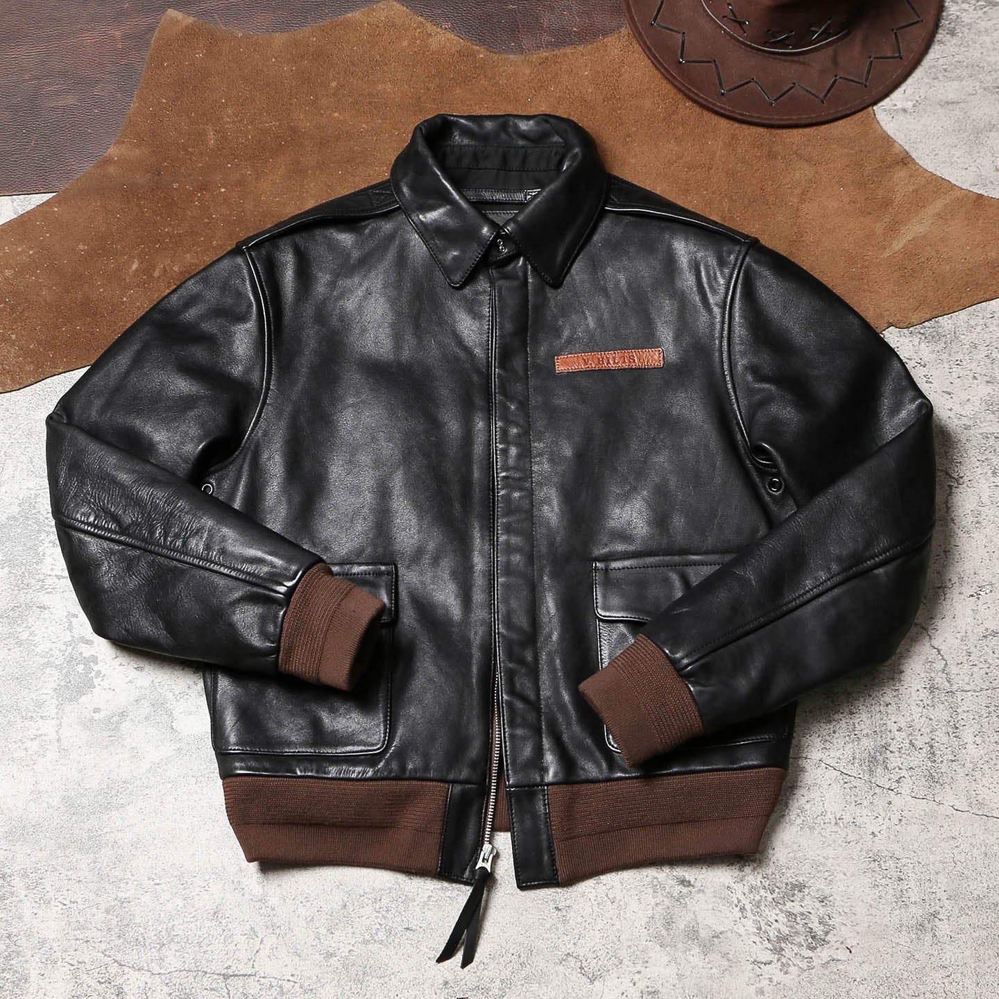 △ヴィンテージ復刻 植物タンニン鞣し 1.5mm ホースハイドレザー A-2ジャケット▽S～4XL