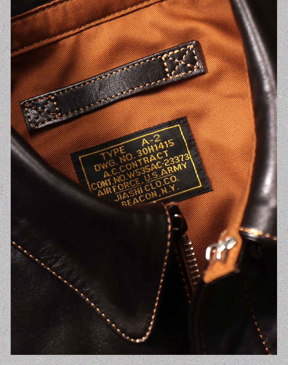 ハンドペイントのワッペンがキュート✩ヴィンテージ復刻 植物タンニン鞣しホースハイドレザー メンフィスベルモデル A-2ジャケット✩