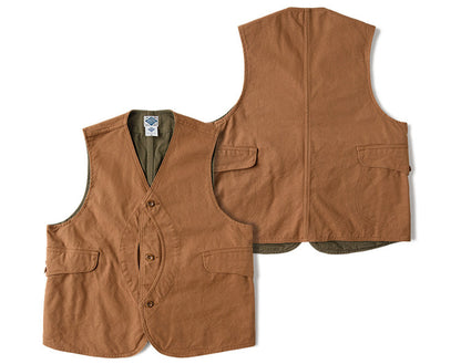 2色展開★ヴィンテージ復刻 13OZ コットン ハンティングベスト★S～2XL