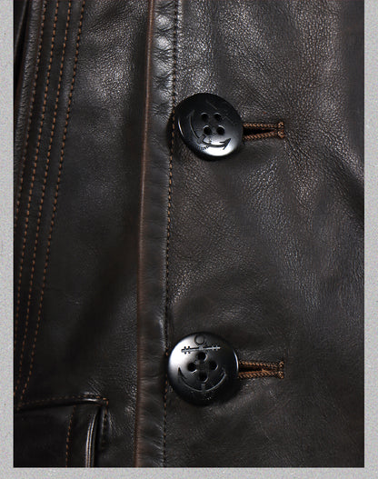 絶妙なヴィンテージ加工▲1.6mm厚  Pコート▼L～3XL