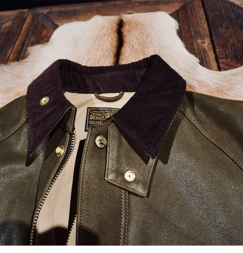 ３色展開▲細部のディテールまで完璧な拘り▲カウレザー ジャケット▼M～4XL