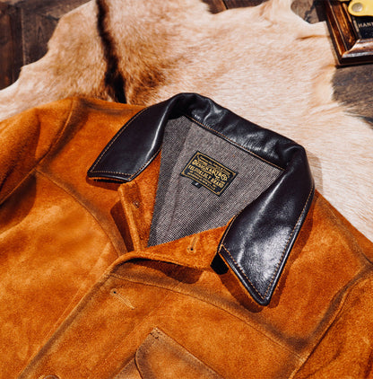 ★ヴィンテージ復刻 ヌバックレザー ウエスタンジャケット★S～5XL