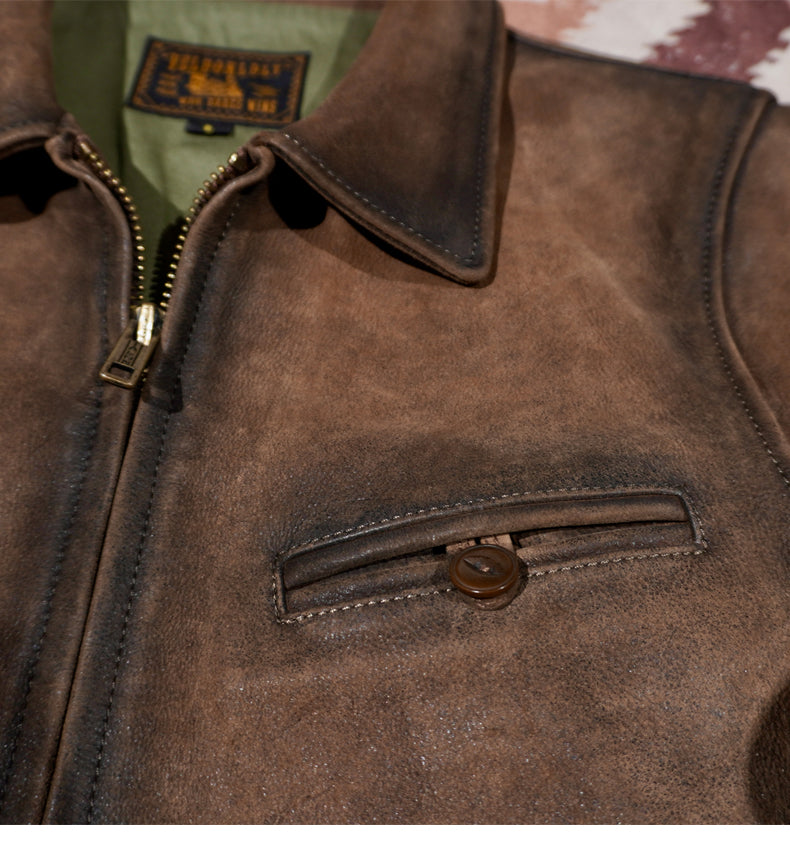 1940's VINTAGE復刻 カウレザー使用 スポーツジャケット S～3XL