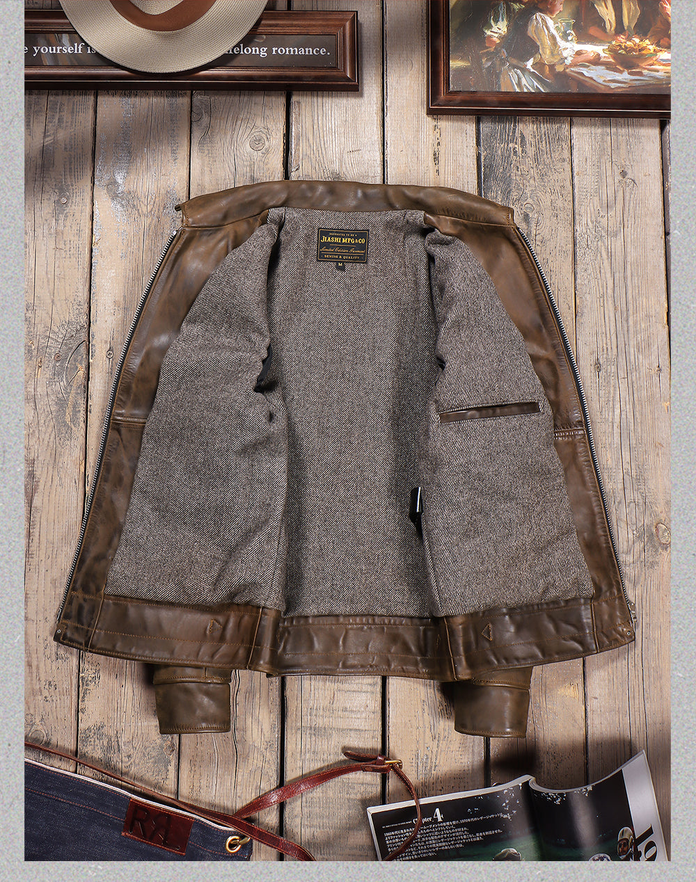 ヴィンテージ復刻デザイン◇2.0mmカウレザー シングルライダース ジャケット◇ M～4XL