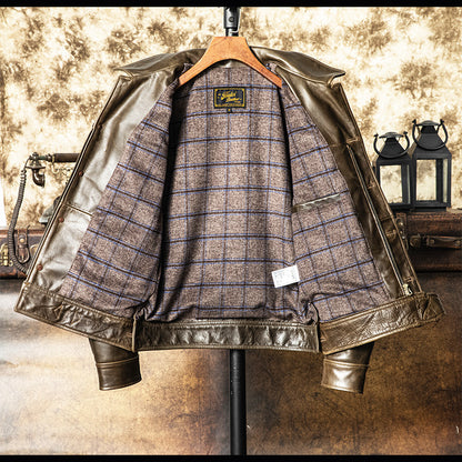 ☆1.6㎜ P37 カウレザージャケット☆S～3XL