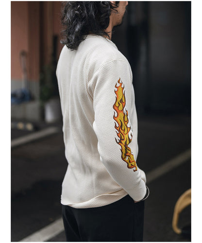 ◆色味、プリントの雰囲気もGOOD◆ヴィンテージ復刻  MOTORCYCLEロングＴシャツ◆S～2XL