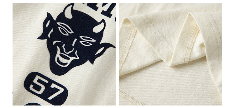 ２色展開◆色味、プリントの雰囲気もGOOD◆ヴィンテージ復刻 RICHMOND REDDEVILS プリント Ｔシャツ◆S～2XL