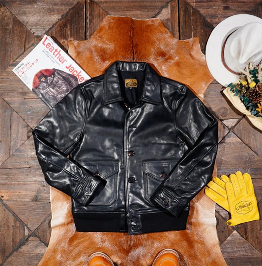 ★ヴィンテージ USエアフォース復刻 ホースハイドレザー A-1 フライトジャケット M～4XL