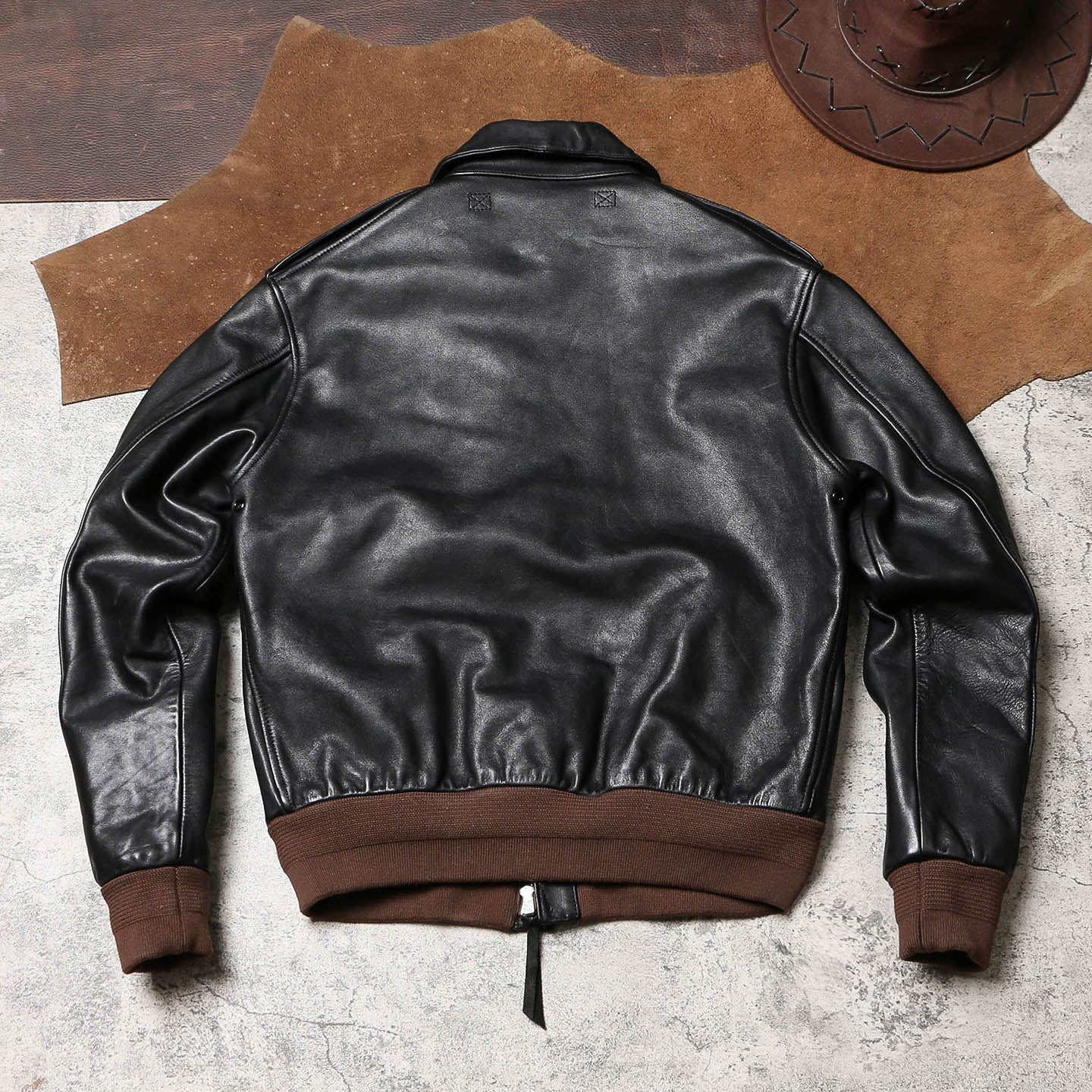 △ヴィンテージ復刻 植物タンニン鞣し 1.5mm ホースハイドレザー A-2ジャケット▽S～4XL