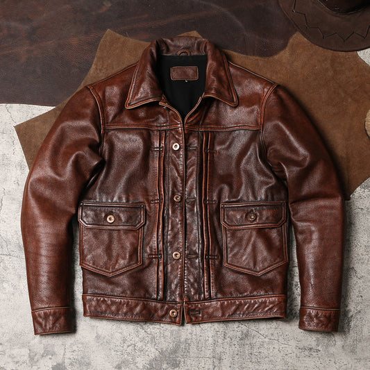 ★2nd型 507復刻モデル カウレザージャケット★ M～5XL