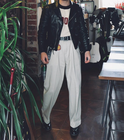 ◇ヴィンテージ復刻デザインJ-24型◇植物タンニン鞣しホースハイド  ダブルライダースジャケット◇S～4XL