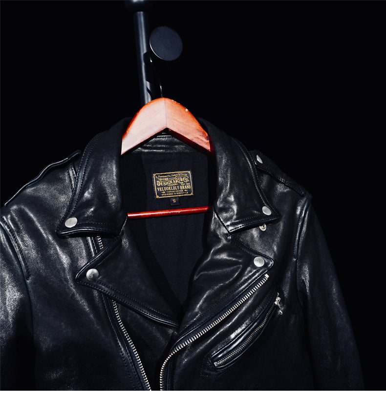植物タンニン鞣しシープレザー使用  ダブルライダースジャケットS～4XL