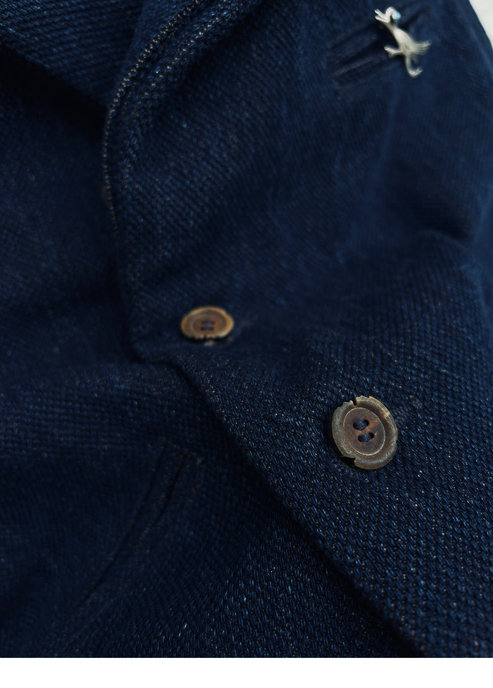 ◆刺し子地 藍染め ワークベスト S～4XL◆