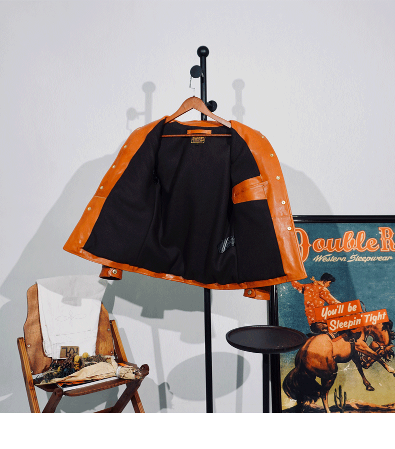 植物タンニン鞣し ホースハイドレザー カーコート S～4XL