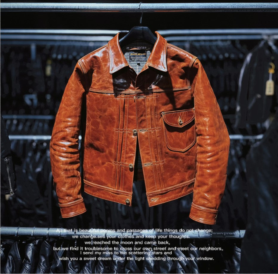★506 XX型 復刻モデル 植物タンニン鞣しカーフレザージャケット★ M～4XL