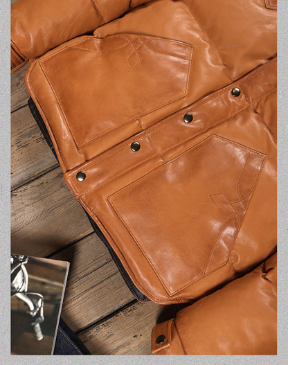 ◇シープレザーダウン ウエスタンステッチ ジャケット◇ S～5XL