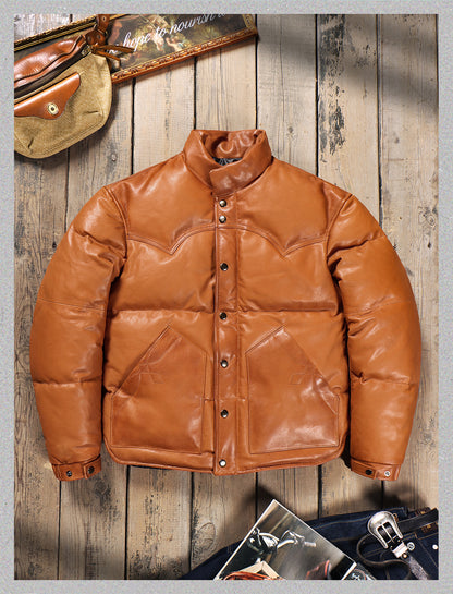 ◇シープレザーダウン ウエスタンステッチ ジャケット◇ S～5XL