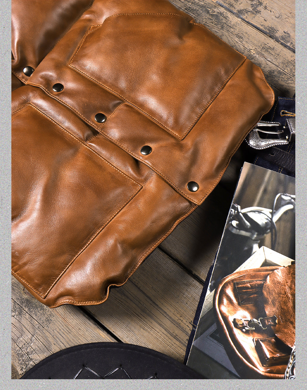 ◇ シープレザーシープレザーダウン ベスト◇S～4XL