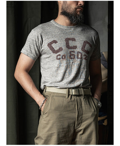 ２色展開◆CCCプリズナー 染み込みプリントＴシャツ◆XS～3XL